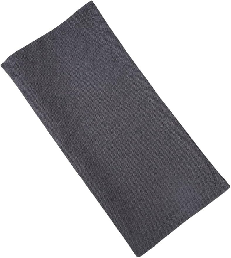 TARAN LIVING Grey Cotton Napkin Ultra Soft Durable Washable Mitered Corners Dinner Napkins Set Reusable Best for Easter Gifting - Set of 12 18x18 Inch - Grey