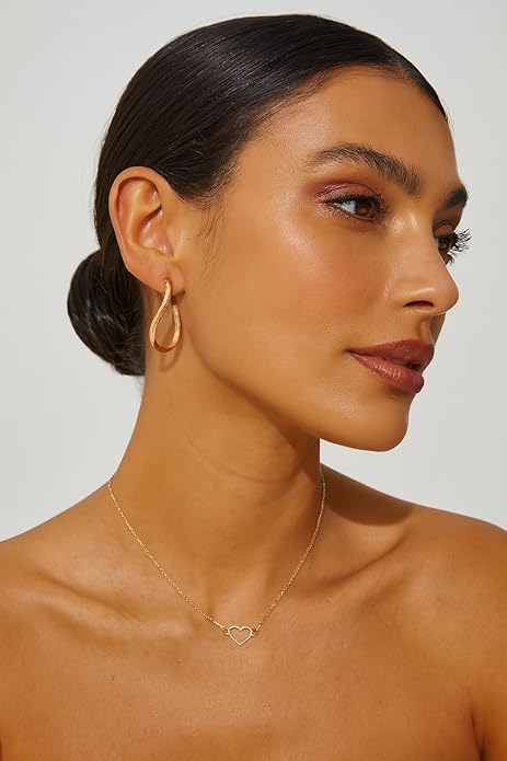 18K Gold Plated Sculptural Earrings Set for Women – Hypoallergenic, Lightweight, Modern Hoop & Drop Styles – 6 Bold Statement Designs – Christmas, Holiday, Thanksgiving Gift, Halloween