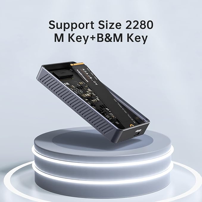 ACASIS 40Gbps M.2 NVMe SSD Enclosure, TBU405 for M1 M2 Pro/Max, Compatible with Thunderbolt 4/3/USB3.2/3.1/3.0/2.0, M.2 Enclosure Support SSD 2280/2260/2242/2230 B+M M-Key
