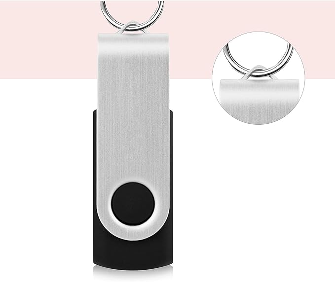 64GB Flash Drive KOOTION 10 Pack USB 2.0 Flash Drive 64GB USB Flash Drives Thumb Drive Jump Drives Keychain Memory Stick Black