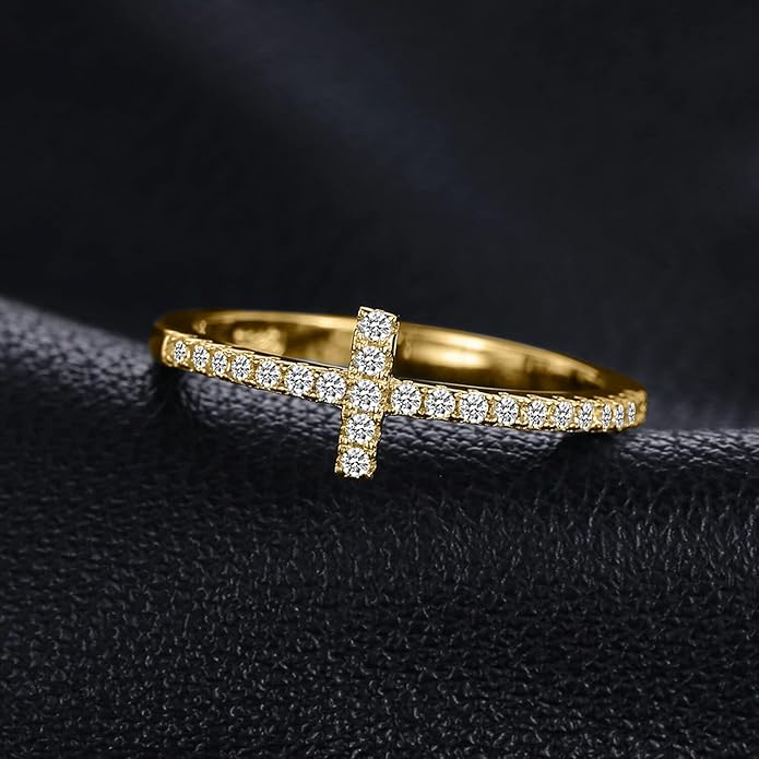 JewelryPalace 14k White Yellow Rose Gold Plated 925 Sterling Silver Rings for Women, Cubic Zirconia Promise Rings for Her, Stackable Wedding Bands Rings for Women Infinity Forever Love Knot Ring