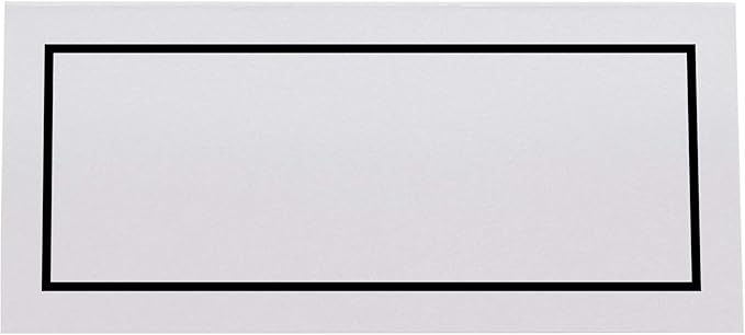 Single Line Border Place Cards, Black (Choose Color), Set of 150, Pre-cut and Scored - Wedding, Party, Dinner, and Special Events - Made in the USA