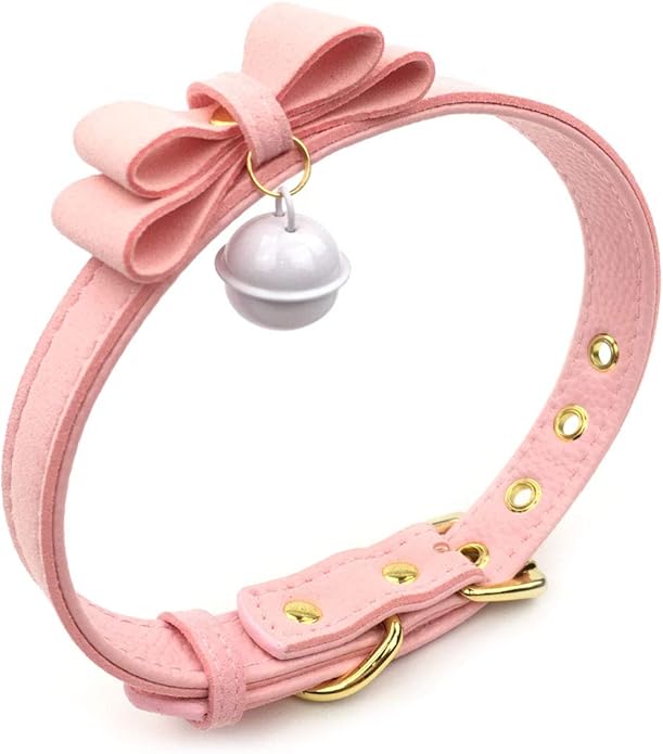 Bell Choker Collar Necklace Lolita Bow Collar Cat Kitty Velvet Necklace