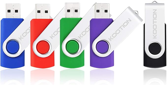 KOOTION 5 Pack 64GB USB 2.0 Flash Drive Thumb Drives - Mixed Color