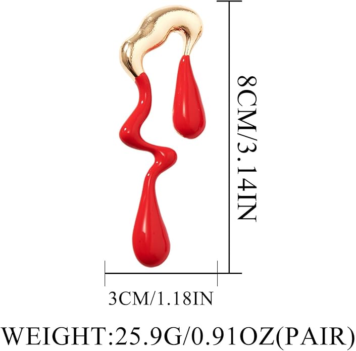Teardrop Earrings Gold Palated Earrings Large Irregular Geometric Studs Big Lightweight Waterdrop Earrings Jewelry for Women