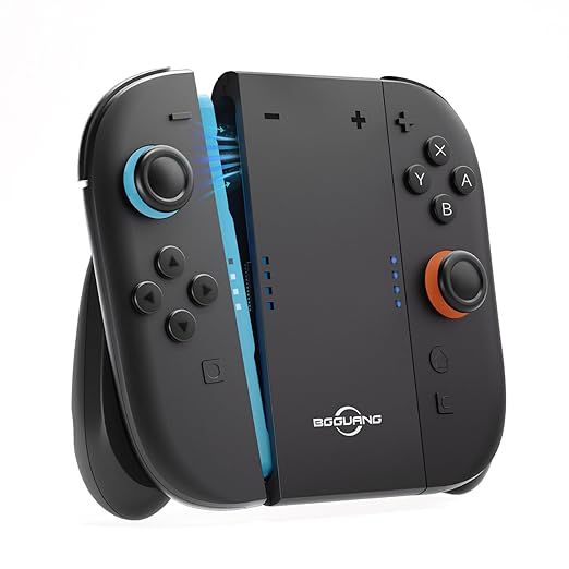 Switch 2 Joycon Grip, Super Magnetic Charger Handle for Nintendo Switch 2 Joycons, Ergonomic Controller Grip, Switch 2 Accessories Black