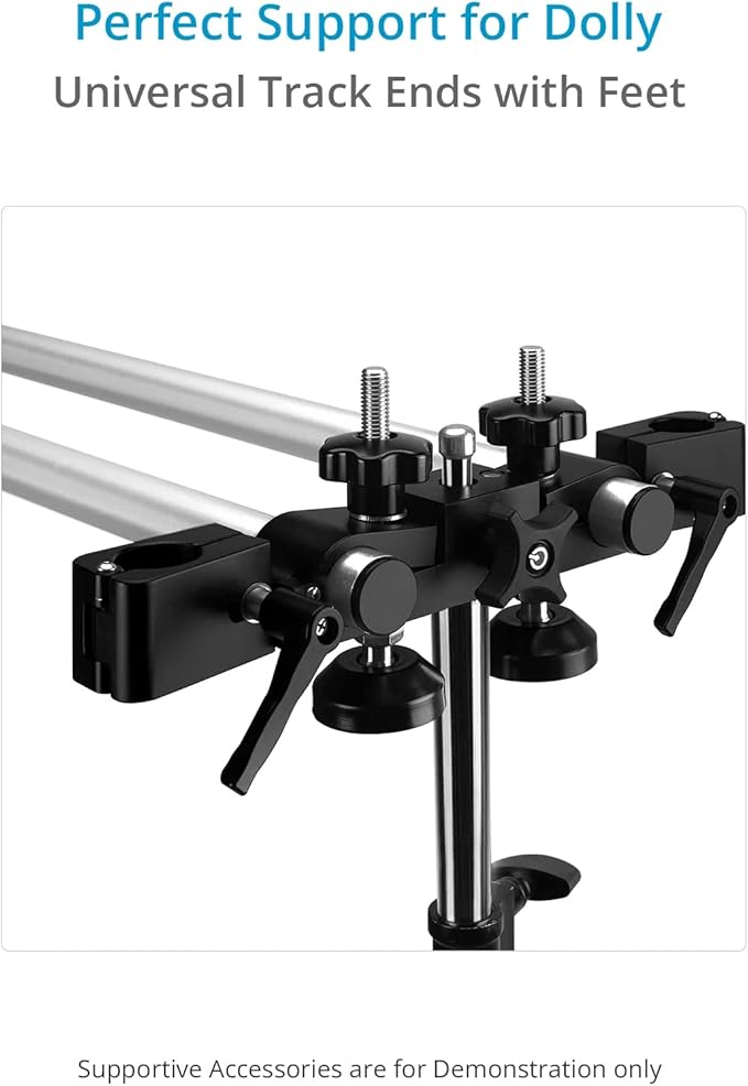 PROAIM Polaris Mini Portable Video Camera Dolly w Universal Track Ends | Mitchell & 75mm Bowl Mount | Compatible Track Rail Diameter – Ø 32‐34mm | Offers Payload of 34kg / 75lb (DL-PLRS-M01)