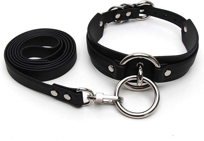 Lookook Fashion O-Ring Faux Leather Choker Necklaces Collar For Womens