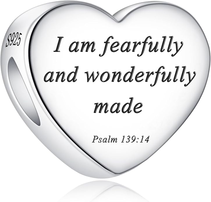 Bible Family Mom Wife Love Heart Dangle Charm 925 Sterling Silver Charms fits Bracelets and Necklace Pendant Bead Charms Jewelry Present for Women Family Friends