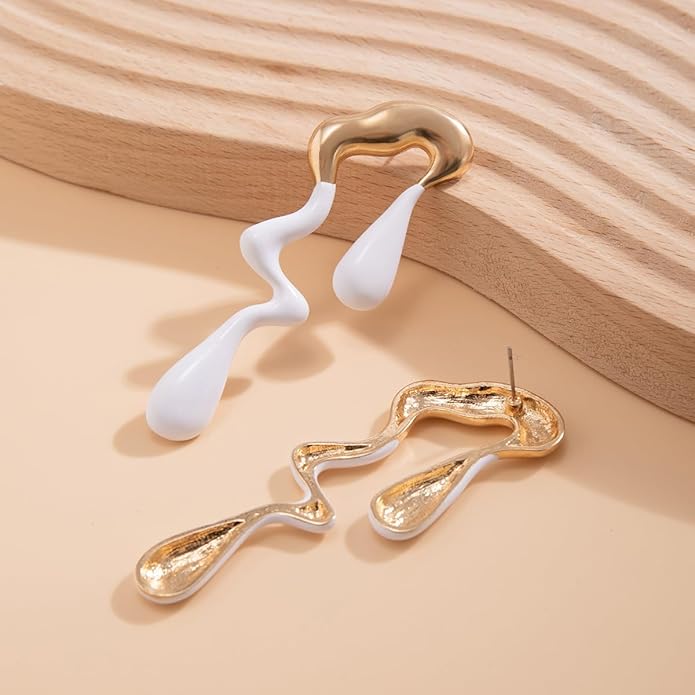 Irregular WaterDrop Earrings, Melted Liquid Irregular Stainless Steel Earrings, Embrace Minimalist Earrings, Statement Earrings for Women