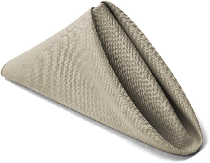 TableLinensforLess 17"x17" Polyester Cloth Napkins, Set of 12 (Charcoal) | Easy-Care, No-Iron Finish, Superior Color Retention, Machine Washable