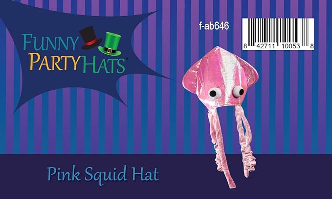 Funny Party Hats Squid Hat - Funny Fun and Crazy Hats in Many Styles