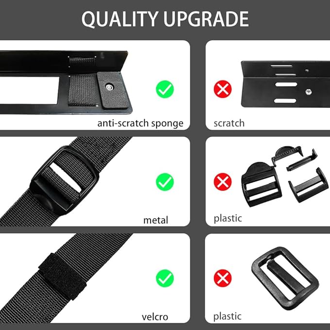 Under Desk PC Mount with Anti Scratch Sponge, Adjustable CPU Holder Bracket for Computer Tower (Black, Fixed)