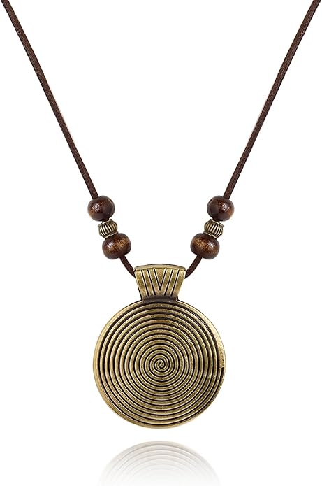 Coiris Layer Chunky Wood Beaded Necklace Exaggerated Statement Bead Collar Necklace Bib Necklaces