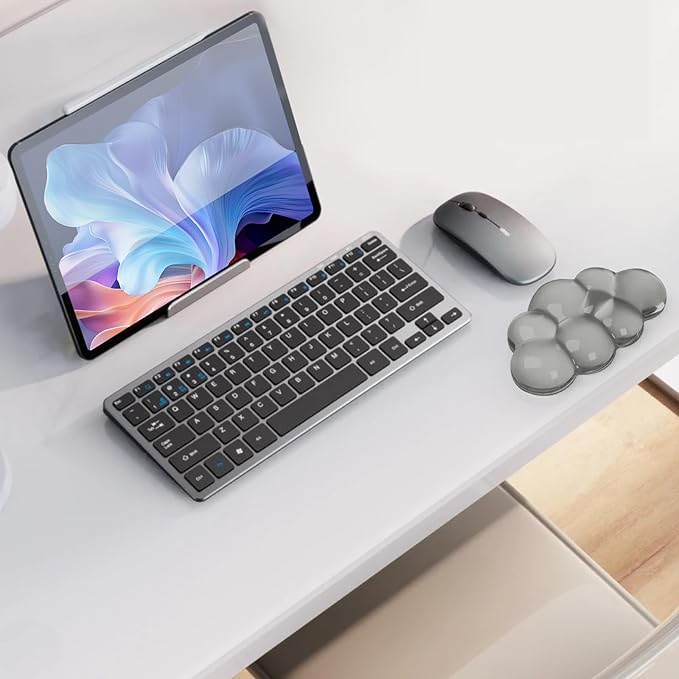 Gel Cloud Mouse Wrist Rest, Cute Wrist Support and Arm Support for Mouse Rest Typing Pain Relief，Suitable for Office/Computer/Laptop/Gaming (Transparent Gray)