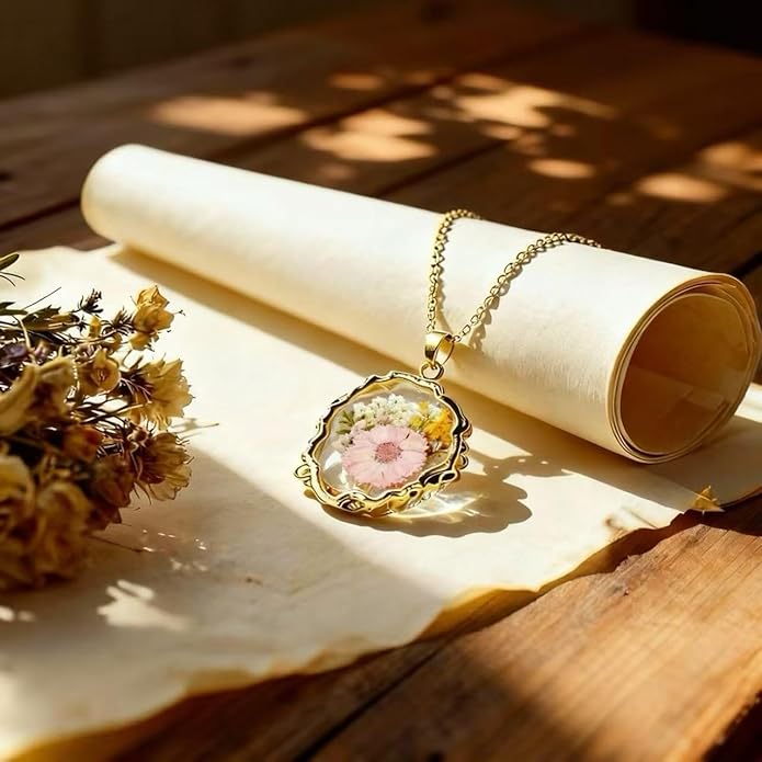Birth Flower Necklace,1-12 Birth Month Flower Handmade Pendant Necklaces for Women Personalized Custom Floral Jewelry,Boho jewelry,Birthday Gift for Women Girls Best Friend