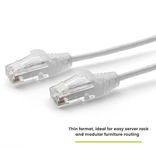 TRUECABLE Cat6 Component Rated Patch Cable, Unshielded (U/UTP), 14ft, White, 28AWG Solid Copper, Snagless 10G High-Speed Ethernet Cable, PoE++ 4PPoE 100W, UL Listed, RoHS-3, 5 Pack