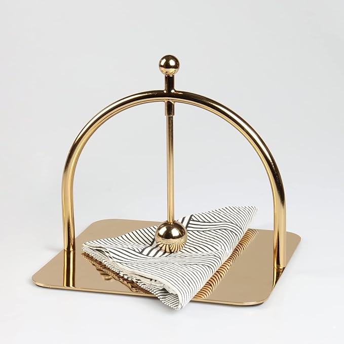 Alloy Napkin Holder - Modern Style Luxury Napkin Holder for Tables, Dining, Picnic, Home Decor, Celebration Party (Metal)