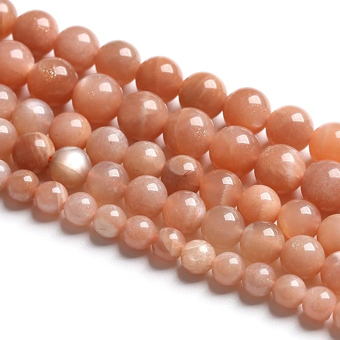 12MM 30PCS Natural Stone Sunstone Gemstone Loose Beads for Jewelry Making DIY Bracelet Crystal Beads