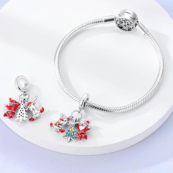 MULA 925 Sterling Silver Charms for Bracelets and Necklaces Airplane Passport Dangle Pendants Beads Butterfly Dragonfly Charms Jewelry Charm for Women