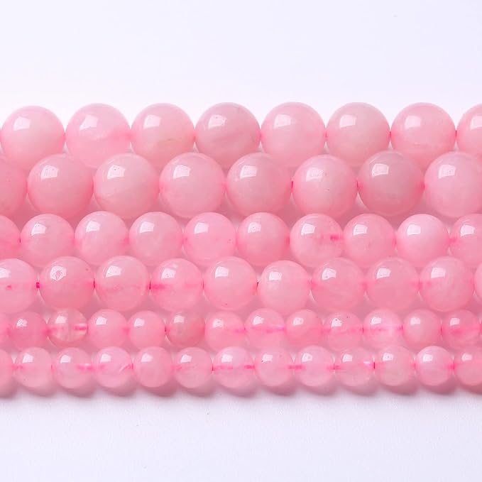 12mm Natural Rose Quartz Beads Pink Energy Crystal Round Loose Beads for Jewelry Making DIY Bracelets 15" 32pcs