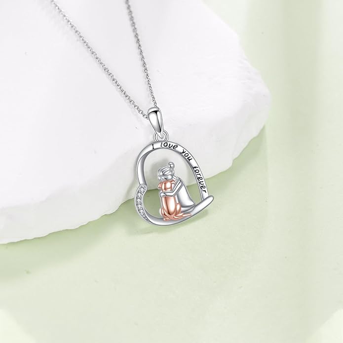 YFN 925 Sterling Silver Hummingbird/Cardinal/Cat Necklace for Women Animal Pendant with Adjustable 18"+2" Chain Jewelry Gift for Christmas, Valentine's Day, Mother's Day, Birthday-Gift Box Included