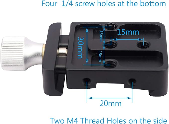 Haoge CP-40 DSLR and Mirrorless Quick Release Clamp for Arca-Type Standard Conversion Heighten Riser Compatible with DJI Ronin S/SC ZHIYUN Crane Series Weebill S Gimbal Manfrotto Tripod Ball Head