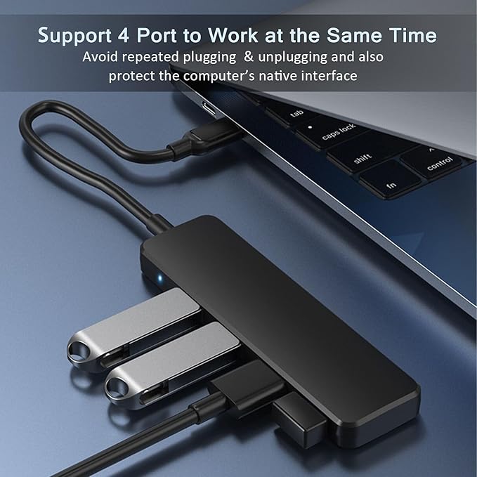 USB 3.0 Hub, VIENON 4-Port USB Hub USB Splitter USB Expander for Laptop, Xbox, Flash Drive, HDD, Console, Printer, Camera,Keyborad, Mouse(Not for Charging)