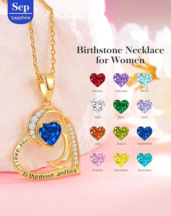 Heart Gold Necklace for Women Birthday Gifts for wife Jewelry for Wife Necklace for Girlfriend Mom Daughter Gold Jewelry for Women