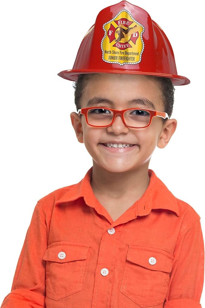 Kenco Kids Customizable Plastic Firefighter Hats -Choose your style, add your name or department
