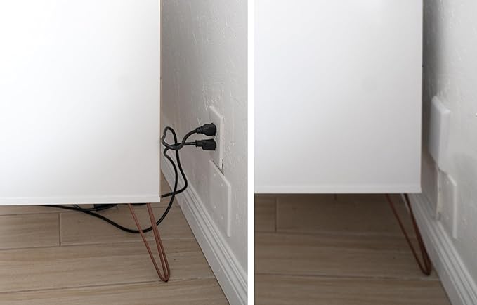 Sleek Socket Original & Patented Ultra-Thin Outlet Concealer with Cord Concealer Kit, Flat Extension Cord with Multi Outlets Power Strip, Ideal for Home Improvement, Hide Bulky and Messy Cords