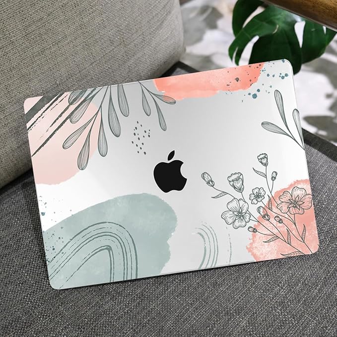 MEEgoodo Case for MacBook Air M4/M3/M2 13.6 inch 2025 2024 2022, Fit Model A3240 A3113 A2681, Compatible with MacBook Air 13 inch, Laptop Hard Shell Case with Keyboard Cover, Watercolor Floral 3