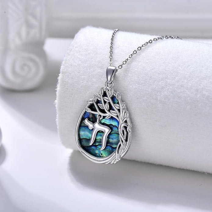 Jewish Jewelry Tree of Life Necklace 925 Jewish Sterling Silver Pendant Necklace Women Gift