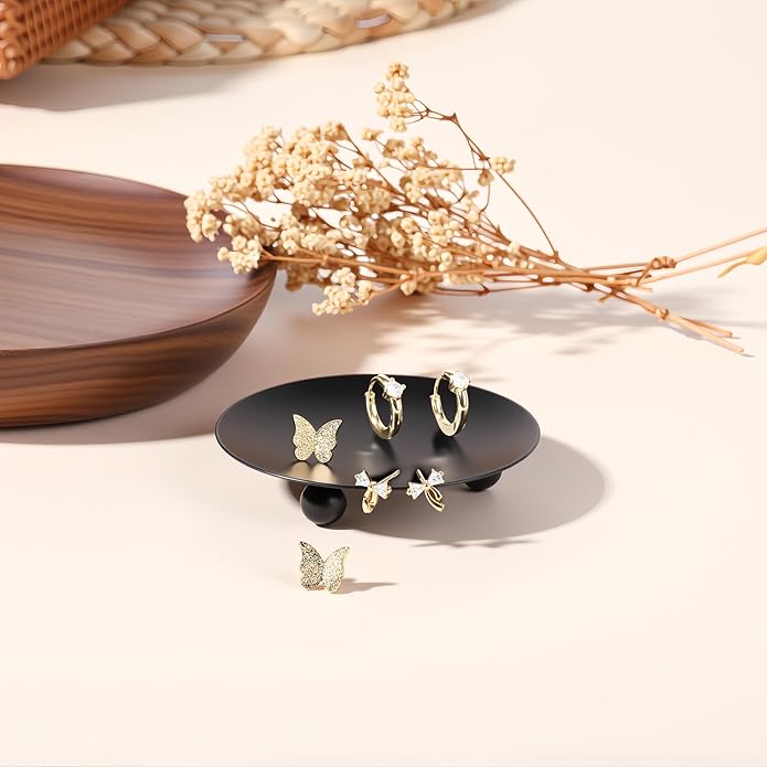3 Pairs Gold Plated Hoop Earrings Set for Wonmen Trendy,With Butterfly & Bow Design,Jewelry Gift for Everyday, Party, Work