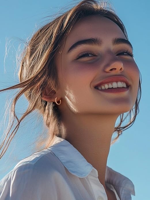 FaithHeart Sterling Silver Hoop Earrings for Women, Hypoallergenic Huggie Hoop Earrings Lightweight Small Cartilage Earrings Hoop Earring Dainty Everyday Earrings 6/8/10/12/14/15/16/18/20mm