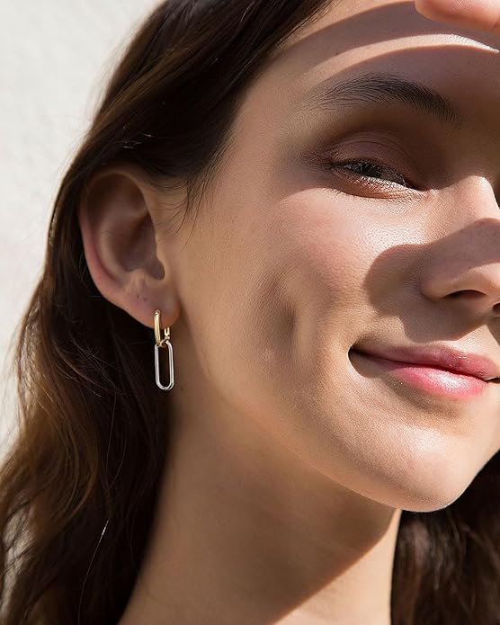 14K Gold Earring Cross Waterdrop Butterfly Heart Knot Earrings for Women Gold Silver Cross Leverback Drop Gold Silver Teardrop Hoop Dangle Earring White Gold Dangle Drop Earring