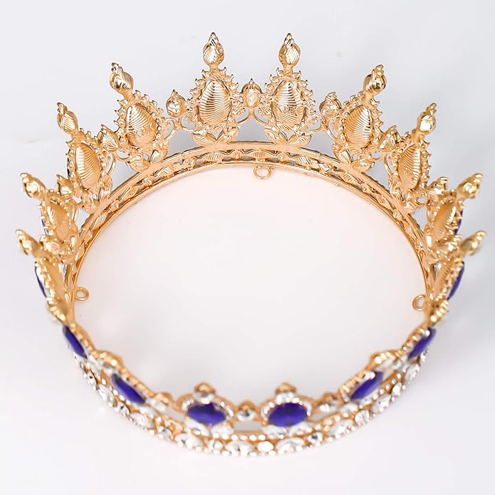 FORSEVEN Queen Crown Rhinestone Wedding Crowns and Tiaras for Women Costume Party Hair Accessories Princess Birthday Crown Crystal Bridal Crown Halloween Decorations Headband
