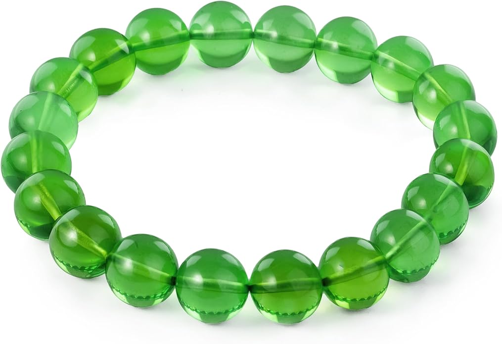 Natural Baltic Amber Bracelet for Women and Men – Stretch Wristband with Faceted Beads, Lightweight Unisex Jewelry Gift for Daily and Casual Wear