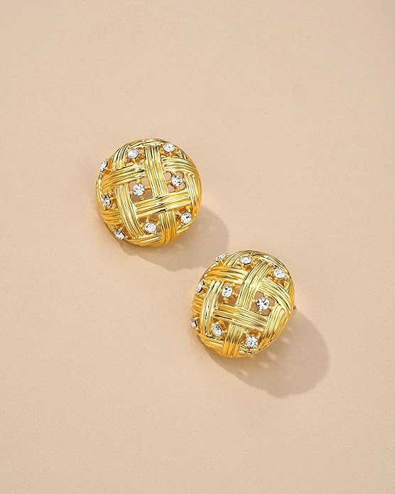 SNGIA18K Gold Plated Dangle Textured Ribbed Irregular Large Leaf Statement Earrings for Women by SNGIA, Handmade Dramatic Geometric Trendy Summer Drop Leaf Flower Jewelry Gifts, Bold Beachy Vintage Plant Fashion Drop Accessories, Vintage Nickle Free Fl...