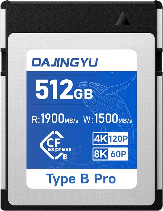 512GB CFexpress Type B Memory Card VPG400 Up to 1900/1500 MB/s Read/Write- Shooting Video and Photo in up to 8K RAW Compatible with Nikon Canon panasonic Fujifilm Camera