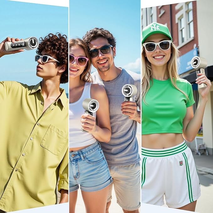 Portable Handheld Mini Fan,Speed(1-100) Adjustable Turbo Personal Fan,4000mAh Battery Rechargeable,AI Digital Display,Gifts for Women Men Camping Travel Summer Outdoor