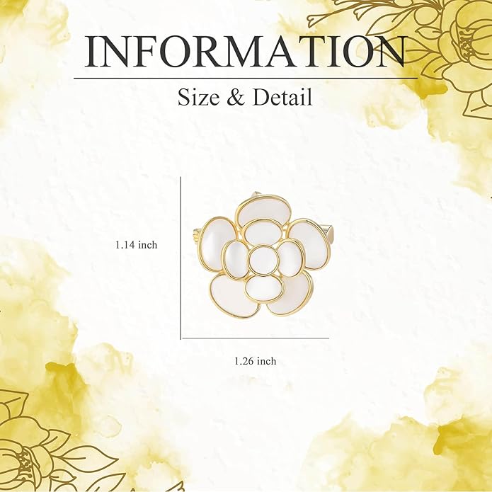 Flower Brooch for Women Rhinestone Flower Brooch Pins Floral Brooches Jewelry Gift for Mom Wife