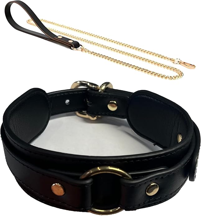 Black Choker Necklaces for Women, 100% Genuine Leather Fur,Collar for Man and Woman, Premium Goth Punk Accessory