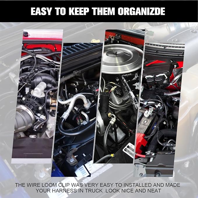 130 Pcs Push Mount Cable Ties Standard Zip Tie Mount Car Wire Loom Routing Clips for Polaris UTV Jeep Wrangler Vehicles Home Appliances 6 Different Sizes Universal Management Cable Ties