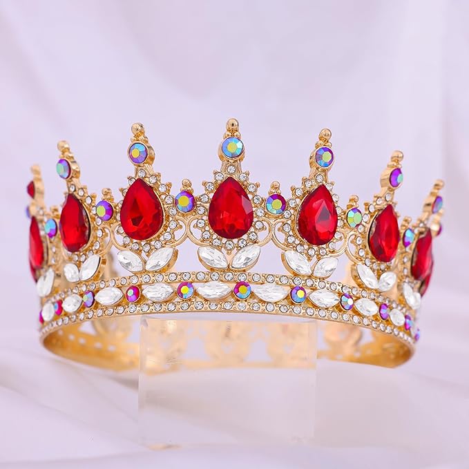 Queen Crown for Women Crystal Tiara for Girl Rhinestone Wedding Headband for Bride Hair Accessories for Costume Birthday Party Prom Gifts