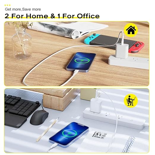 Fast Charger iPhone,i Phone Charge Cable,3Pack iPhone Charger Fast Charging 6Foot Phone Charging USB C Charge Adapter 6FT Type C to Lightning Cable for iPhone 14 Pro Max/14 Plus/13/12 Mini/11/10/XS/SE