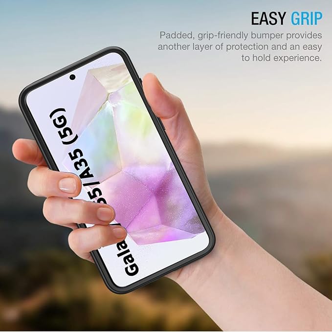 Battery Case for Galaxy A55/A35,Enhanced 12000mAh Portable Protective Smart Wireless Charging Case Support Carplay Compatible with Galaxy A55/A35 Rechargeable Extended Battery Charger Case (Black)