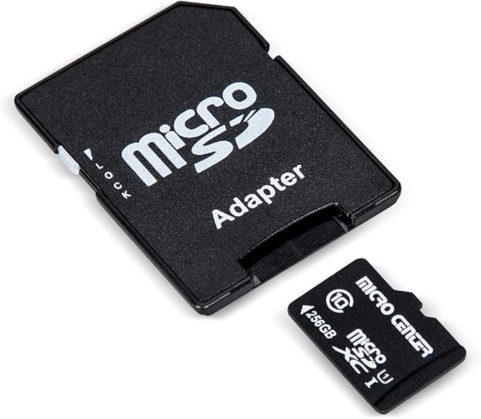 INLAND Micro Center 256GB Class 10 MicroSDXC Flash Memory Card with Adapter for Mobile Device Storage Phone, Tablet, Drone & Full HD Video Recording - 80MB/s UHS-I, C10, U1 (1 Pack)