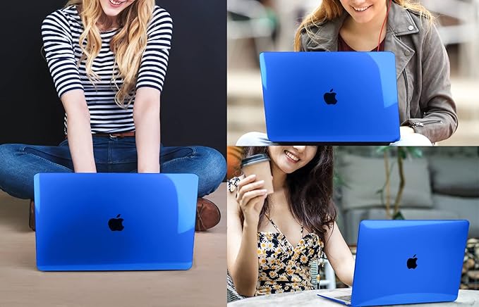 CISSOOK Compatible with MacBook Air 13.6 inch Case Blue 2022 2024 2025 Release Model A2681 A3113 A3240 with Touch ID, Hard Shell Case with Keyboard Cover for MacBook Air 13 M2 M3 M4, Blue