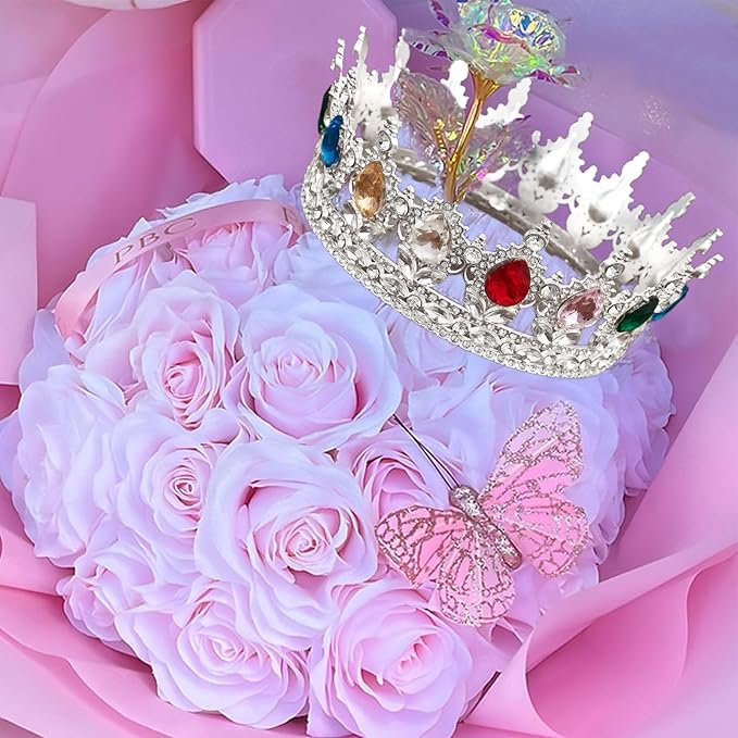 Queen Crown Rhinestone Wedding Crowns and Tiaras for Women Costume Party Hair Accessories Princess Birthday Crown Crystal Bridal